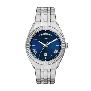 Fossil Men's Campbell Three-Hand Day-Date Stainless Steel Watch