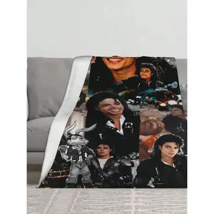 The personalized Michael Merch Jackson wool blanket is suitable for sofas, beds, living rooms, travel, offices, shawls, nap mats, air conditioning blankets, bed sheets, camping, ideal gifts, and daily gifts.