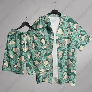 Chubby Hawaiian Shirt Tropical Hawaii Set Hawaiian Button-Up Shirt Chubby Shirt Gift