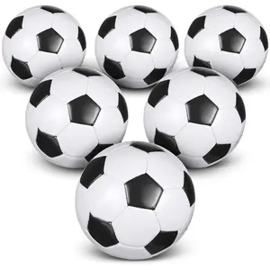 Hualleko 6 Pack Soccer Ball Bulk with Pump Needles, Deflated Soccer Ball Gift for Youth Adult Game Training