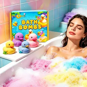 Rainbow Bubble Bath Bombs Set, Colorful Foaming Bath Bombs, Bubble Bath Fizzy, Stress Relief & Sleep Aid, Fragrant Bath Balls, Luxury Bath Essentials, Body Care