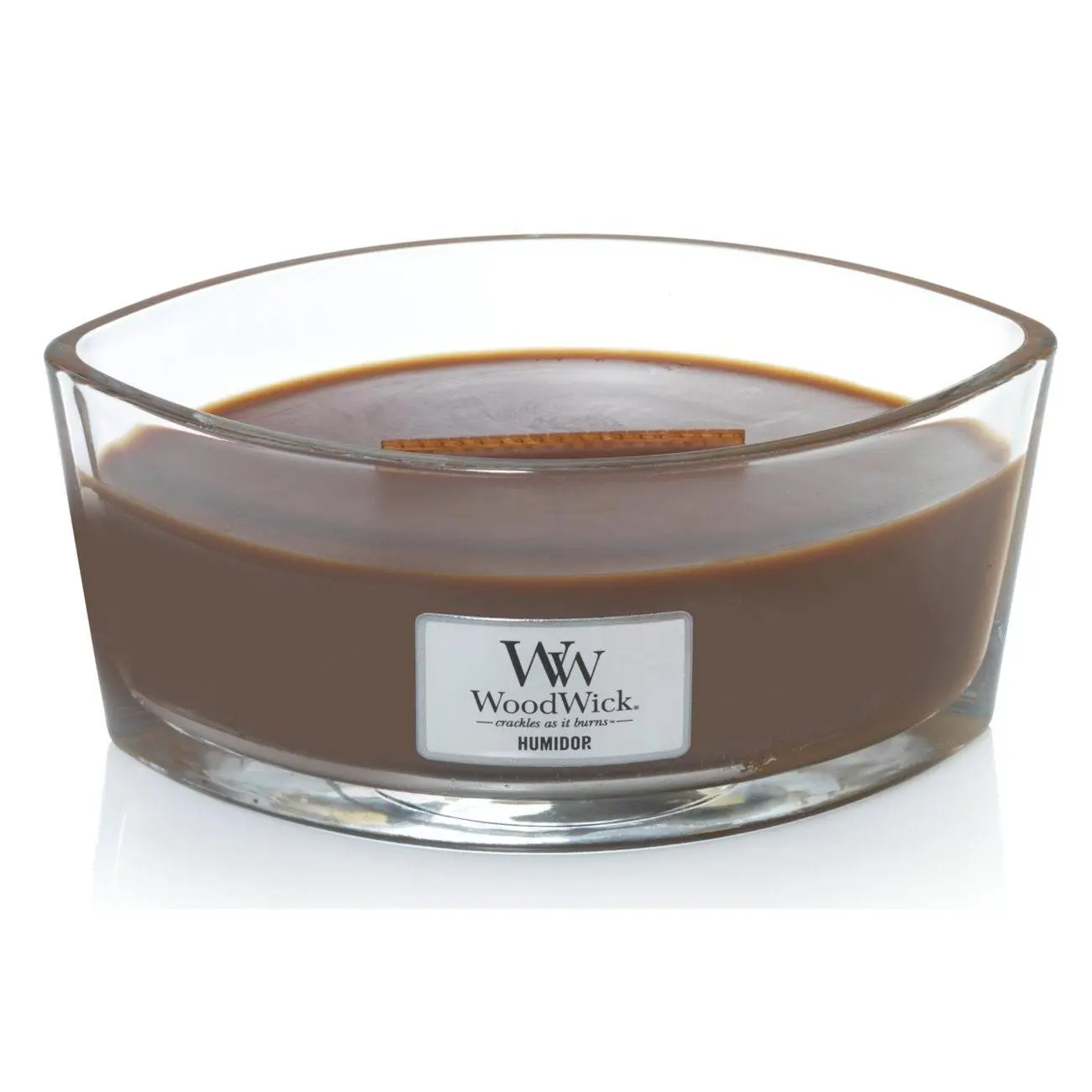 HUMIDOR Ellipse HearthWick Flame Scented Candle by WoodWick