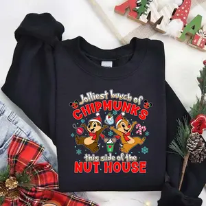 Funny Chipmunks Christmas Cartoon Sweatshirt for Men and Women, Christmas Hoodie, Christmas Sweater for Season SW0246