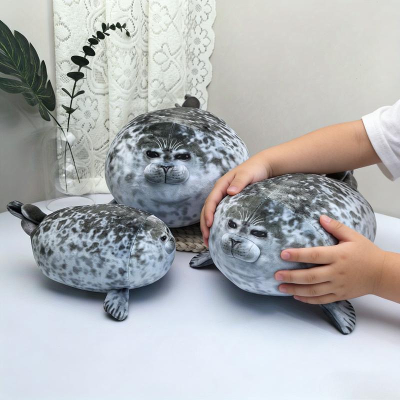 Cute Plush Seal Pillow Toy, Realistic Sea Animal Stuffed Animal, Cuddly Stuffed Animal, Perfect Birthday Gift for Kids & Adults, Soft Huggable Design