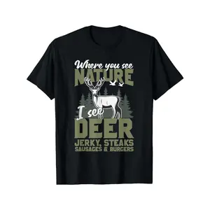 "When You See Nature, I See Deer" Funny Venison Hunting Men's T-Shirt