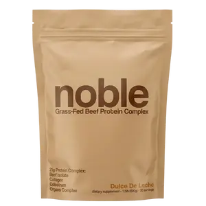 Noble All-in-One Dulce de Leche Protein Powder, 21g Grass-Fed Beef Protein & Collagen, Colostrum & Organ Blend, Whey-Free, Seed Oil-Free, Zero-Carb, 30 Servings (1.76lbs)