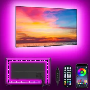 LED Lights for TV Led Backlight, 9.84 RGB Led Strip Lights USB TV Lights Behind 32-43 TV, APP Remote Control Music Sync TV LED Lights