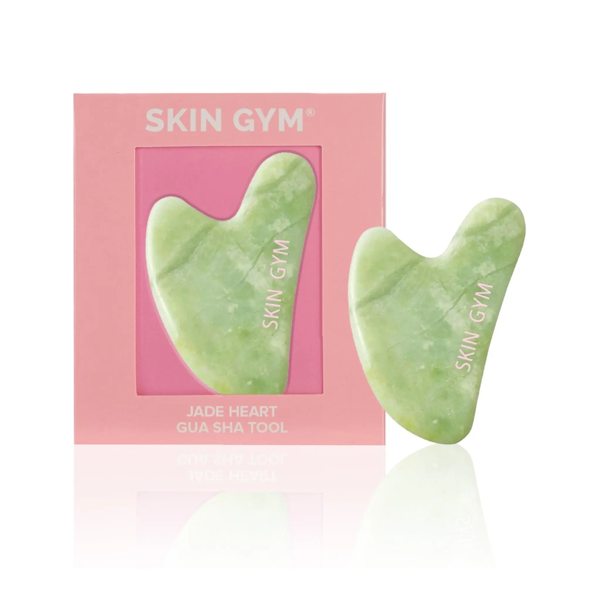 Skin Gym Jade Sculpty Heart Gua Sha Tool Facial Massage & Skincare Support | Cooling Touch & Smooth Gliding Design Skin Gym Jade Sculpty Heart Gua Sha Tool Facial Massage & Skincare Support | Cooling Touch & Smooth Gliding Design