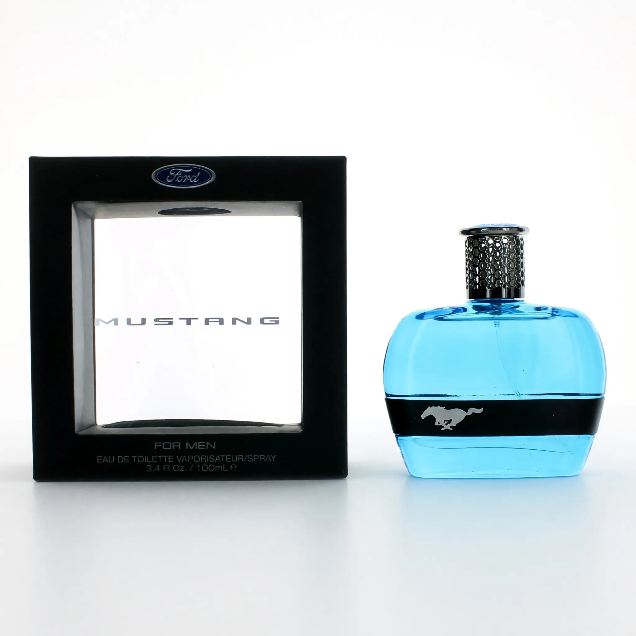 Mustang Blue by Mustang, 3.4 oz EDT Spray for Men, Bergamot, Citrus-Spicy, Lavender, Lemon, Citrus-Spice, Floral, Blue Spicy Men's Fragrance, Herbal, Liquid Spray Men's Fragrance