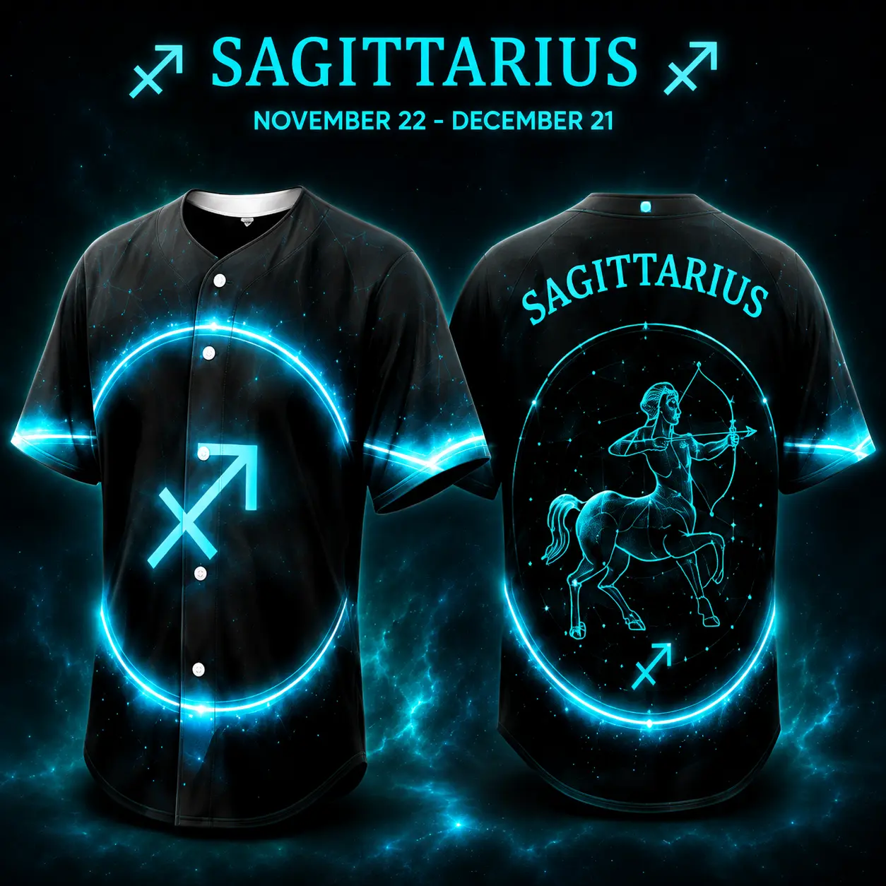 Unisex Cosmic Legacy Zodiac Baseball Jersey - Astrology Constellation Graphic Streetwear Shirt, Professional Sports Top, Birthday Gift for Men & Women