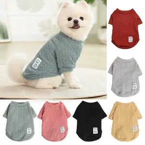 Cozy Knit Sweater for Pugs, French Bulldogs &, Warm Pet Vest Clothing, Plain Rayon Fabric Dog Apparel, Stylish Pet Husky Clothes