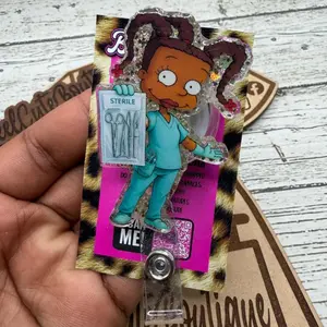 Sterile Tech Acrylic Badge Reel - Nurse, Healthcare ID Clip