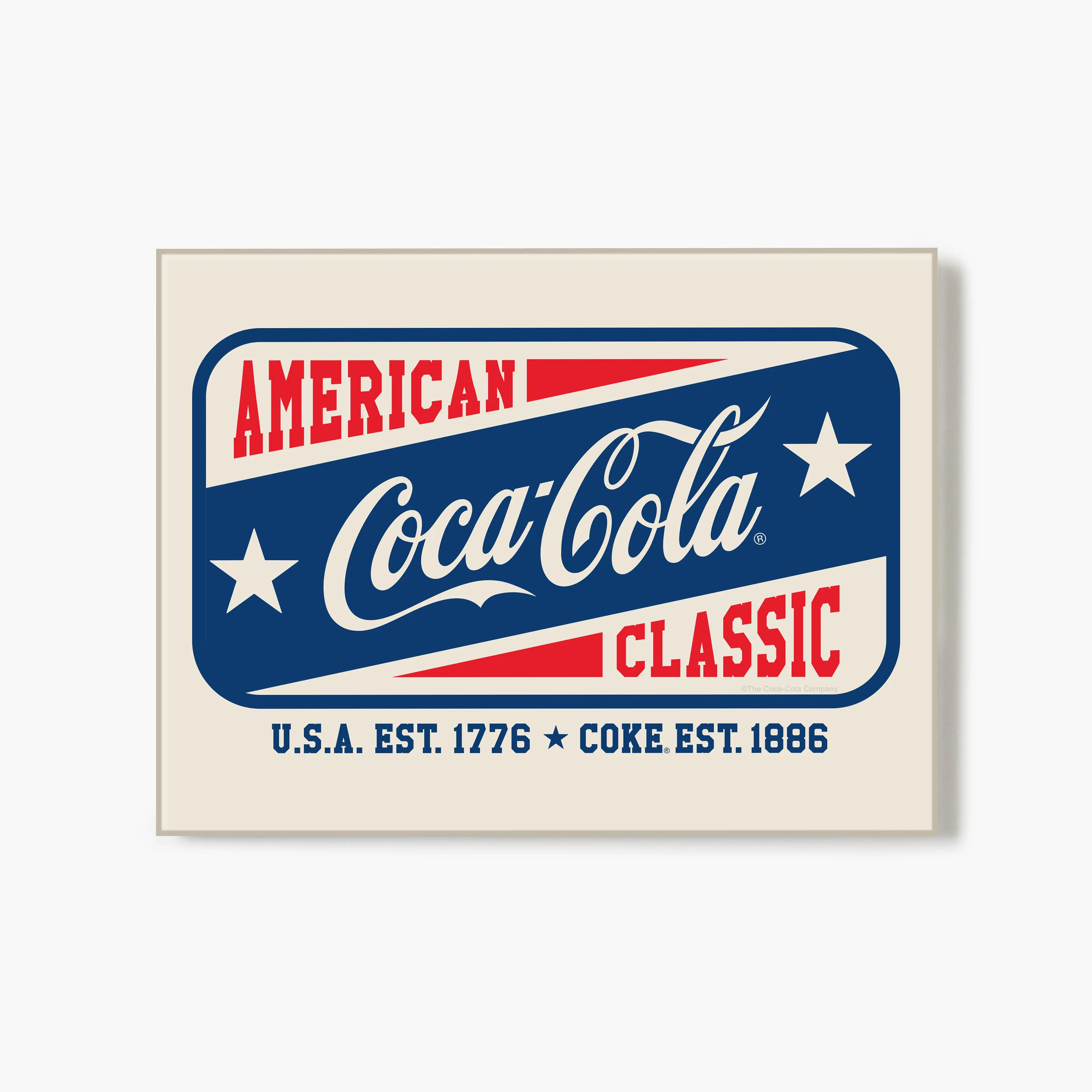 Coca-Cola American Classic - Glass Art Print