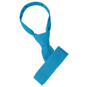 INSPIRE CHIC Men's Self-Tied Solid Color Skinny Flat Tips Neckwear Designed Knit Ties One Size