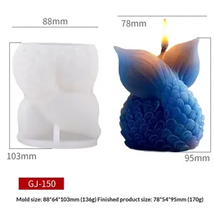 Mermaid Tail Silicone Mold   DIY Candle, Plaster, Resin, Soap & Cake Decor Crafting