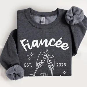 Fiancee Shirt Engaged Shirt Personalized Future Mrs Sweatshirt, Engagement Gift Bride To Be Coquette Custom Shirt
