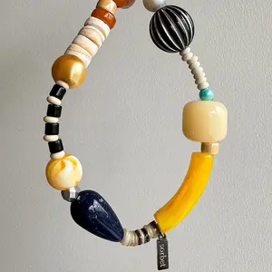 SoftServe "Gold and Silver Candy" Beaded Phone Chain and Portable Camera Lanyard