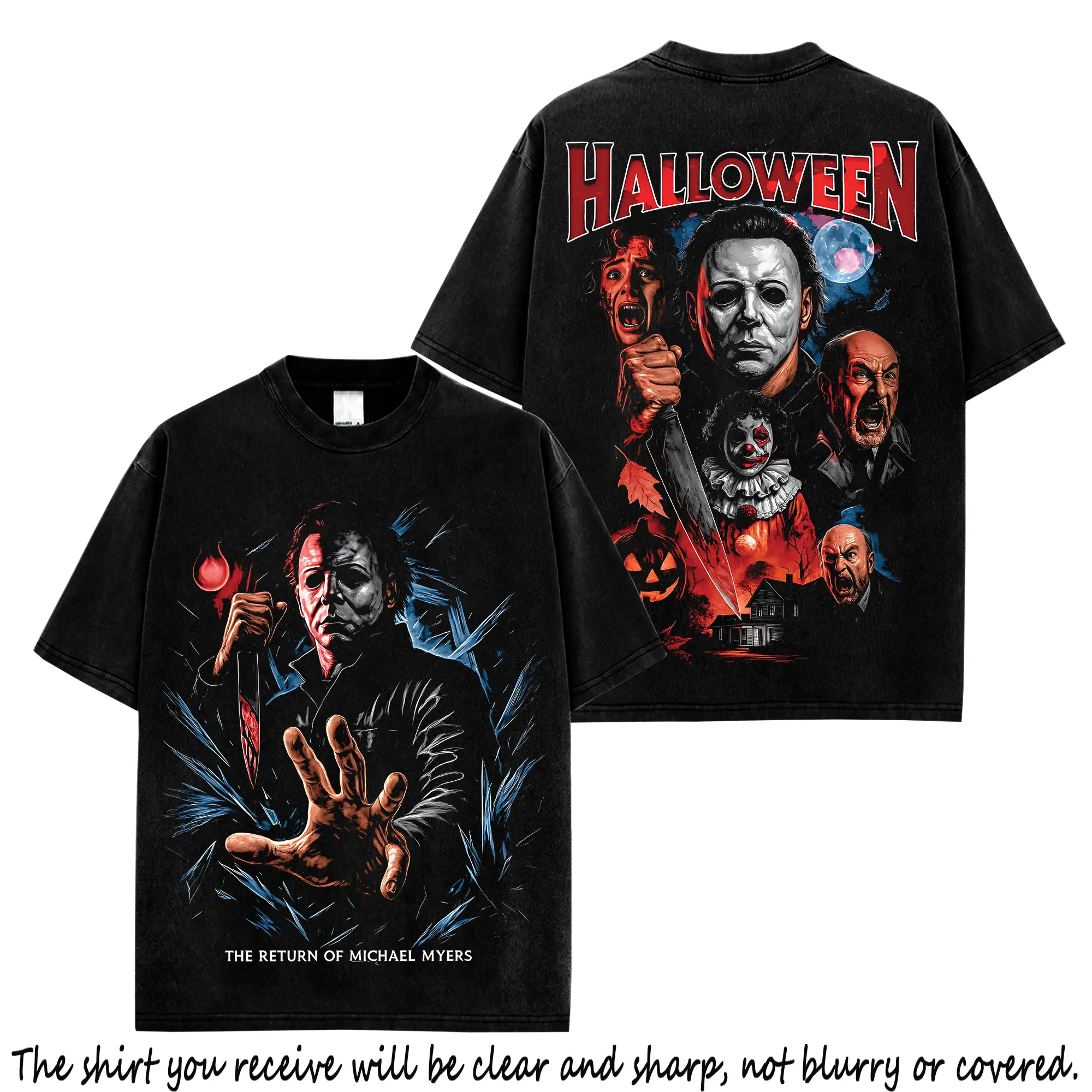 Michael Myers Halloween Movie Shirt, Classic Horror Movie Tee, Vintage 1978 Slasher Graphic T-Shirt, The Shape Halloween Night Fan Gift, Horror Streetwear Tee