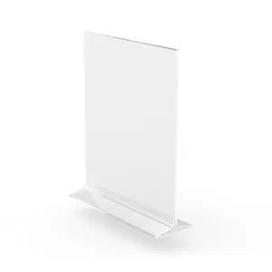 FixtureDisplays® 6PK 5x7" Clear Polystyrene Sign Holder Picture Frame Photo Menu Holder Countertop Display Rack 11193-3-5x7-3PK-NF Peel off protective film (white) before use.