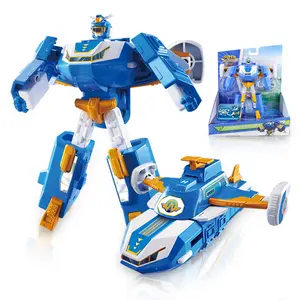 Super Wings World Aircraft Playsets | Season 6 New Air Moving Base | Airplane Toys Mini Plane Transformable Toys | Transform Aircraft to Robot | Preschool Toy Plane Set for 3 4 5 Year Old Boys Girls