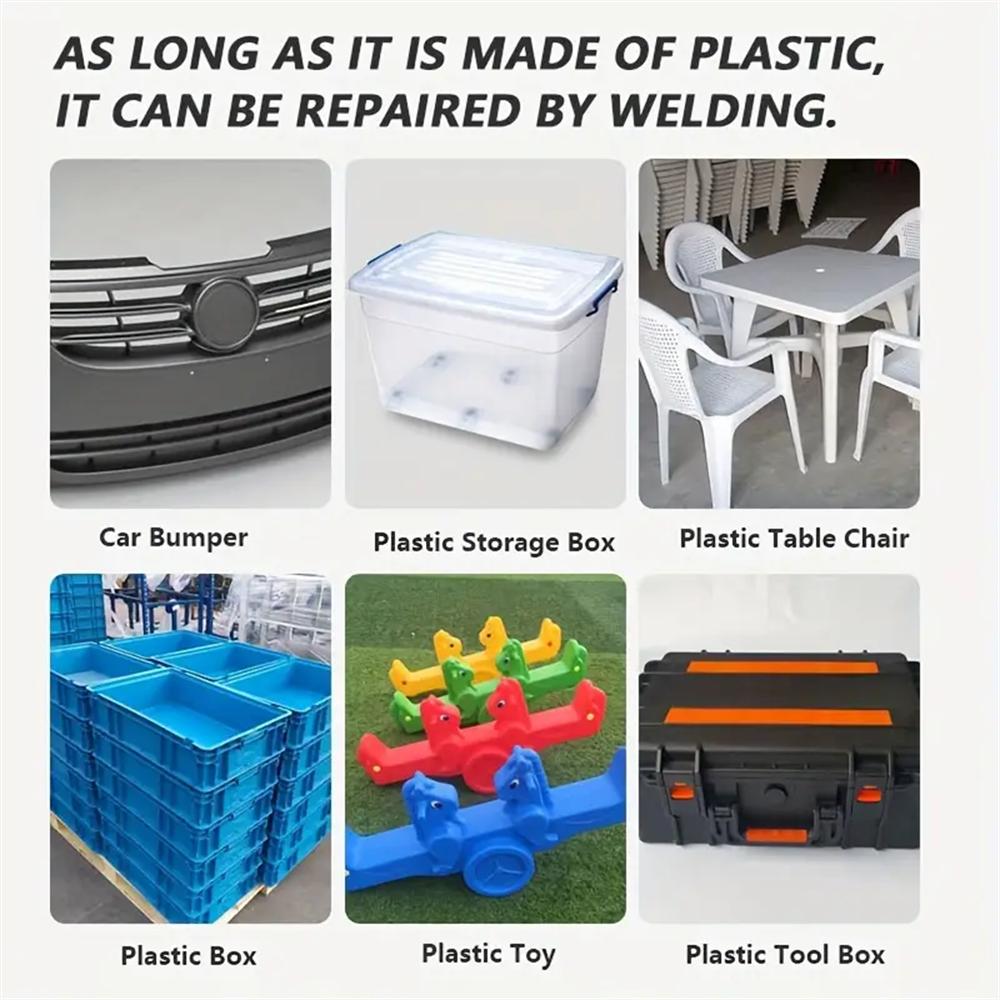 Plastic Welding Machine Repair Kit, Hot Stapler Plastic Repair Kit, Tool Set with 200 Welding Nails Suitable for Car Bumper Crack Repair Kit, Durable Thermoplastic Welding Gun Quick Heating PVC Plastic Repair Tool Plastic Welding Machine Repair Kit, Hot Stapler Plastic Repair Kit, Tool Set with 200 Welding Nails Suitable for Car Bumper Crack Repair Kit, Durable Thermoplastic Welding Gun Quick Heating PVC Plastic Repair Tool