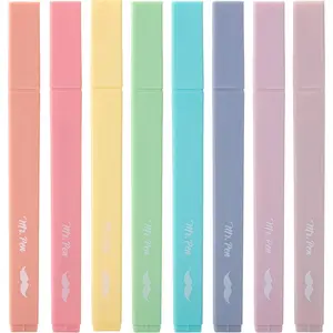 Mr. Pen- Aesthetic Cute Pastel Highlighters Set, 8 pcs, Chisel Tip, Candy Colors, No Bleed Bible Assorted Colors