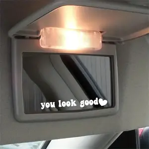 Car Rear View Mirror Decal You Look Good Stickers Wall Decor Sticker For Cars Auto Charms Self Care Gift For Girlfriend Motivational Laptop Vinyl Decals