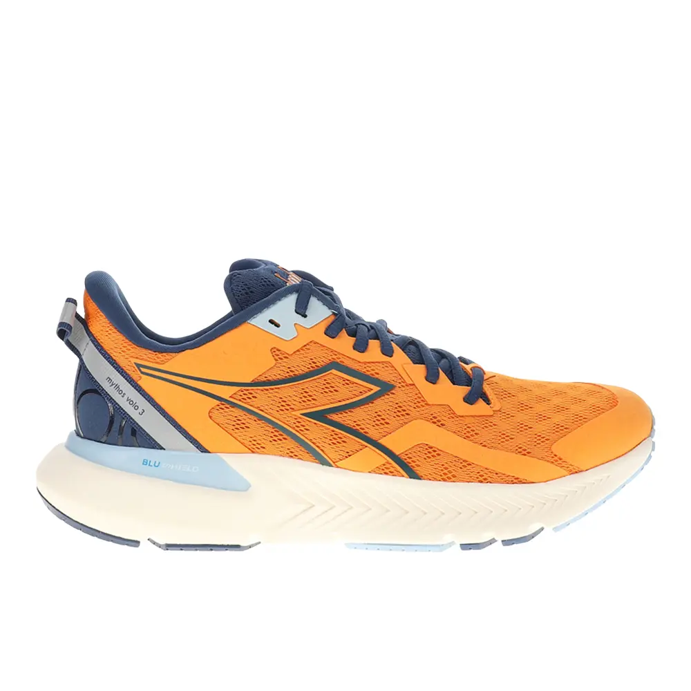 diadora Mens Mythos Blushield Volo 3 Running Sneakers Shoes - Orange
