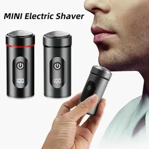 Mini Shaver Portable Electric Shaver Washable Mens Electric Razor Travel Men's Shaver Small Razor Pocket Size Wet Dry Use Razor Cordless Waterproof Shaver