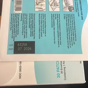 CLIDOCAINE PATCH 5 0/0 for back pain, shoulder, leg, knee, hands.