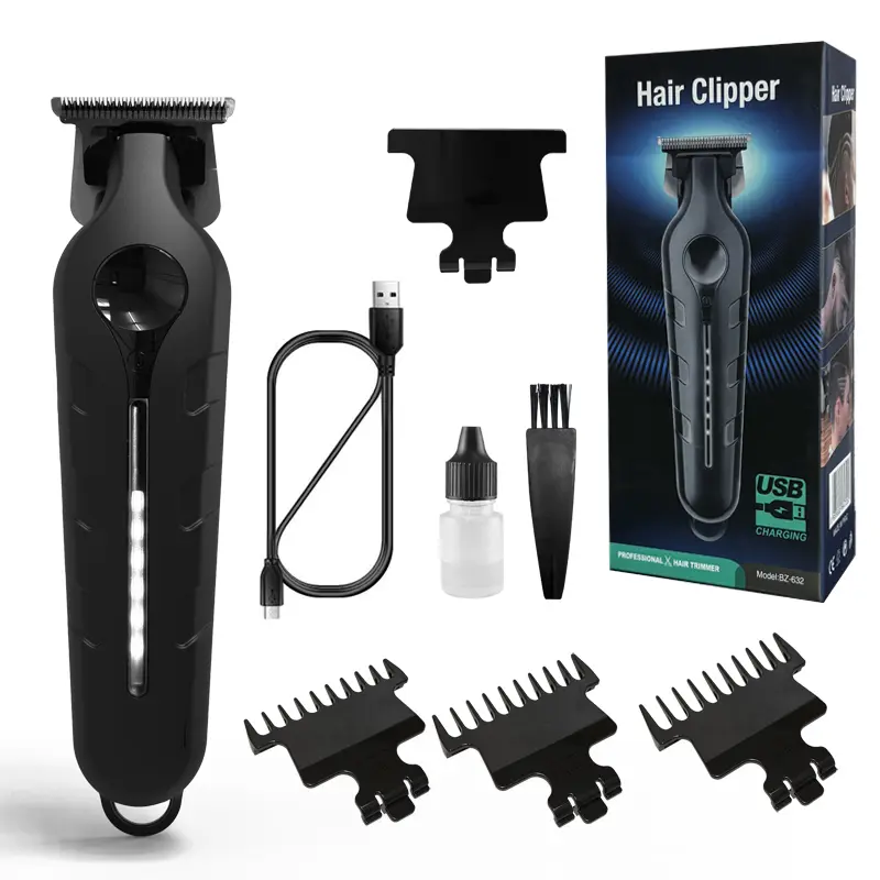 USB Rechargeable Hair Clipper, USB Fade Clipper, 1Set Electric Adjustable Hair Trimmer with Limited Comb & Cleaning Brush, Professional Hair Trimmer for Men, Adjustable Trimmer Head, Hair Clippers Set, Hair Cutter, Cordless Hair Clippers