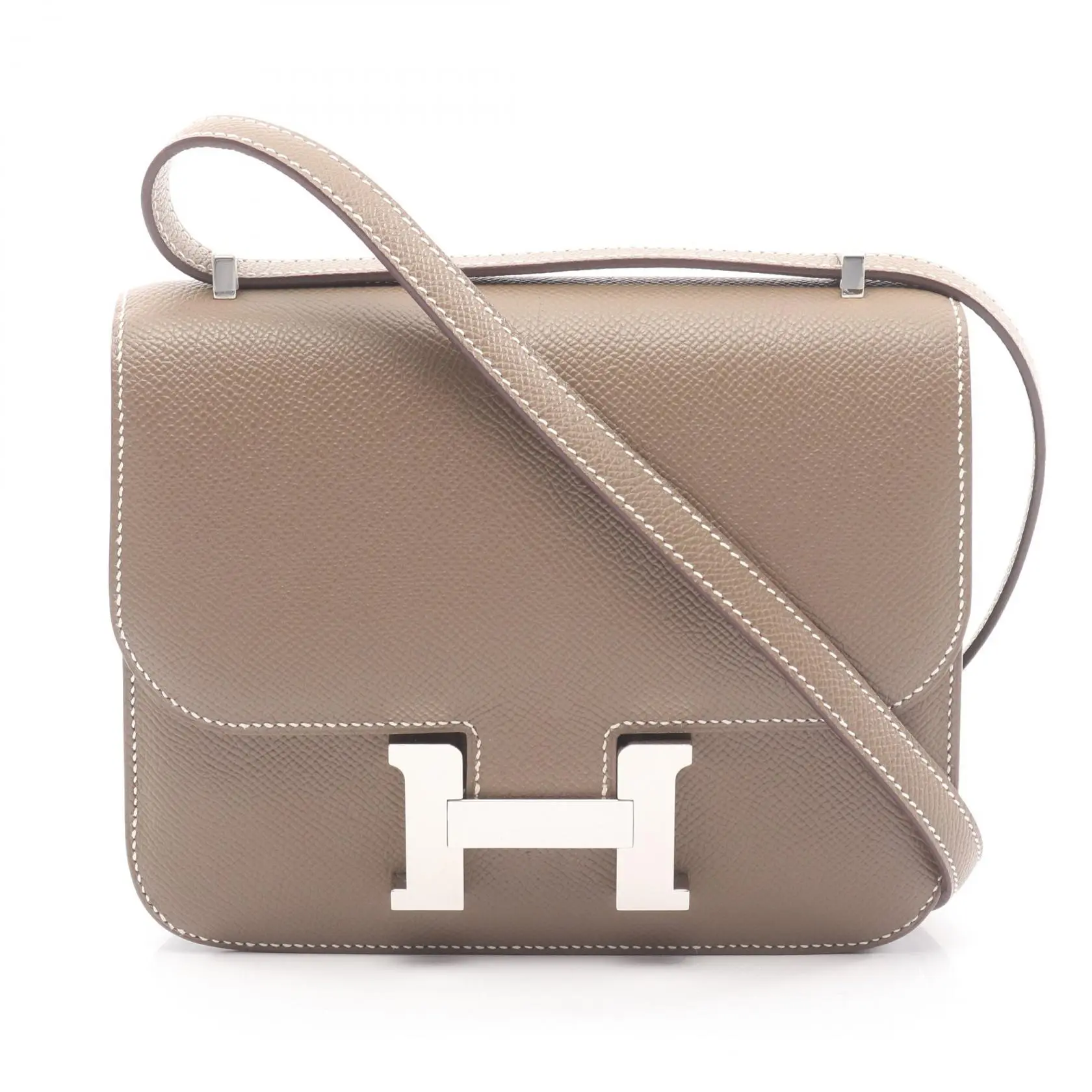 Pre-owned HERMÈS Calfskin Shoulder Bags Hermes Constance3 Mini Miroir Epsom Shoulder Bag