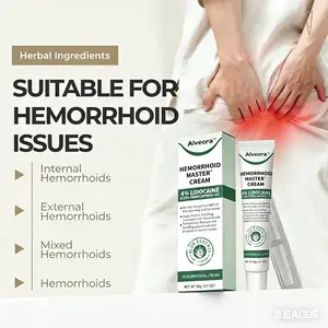 Alveora Herbal Instant Pain Relief ， Hemorrhoids Cream for Men & Women - 20g Tube - Maximum Strength Formula for Anti-Itch Burning & Discomfort Treatment - Soothing Body Care Ointment extension tube