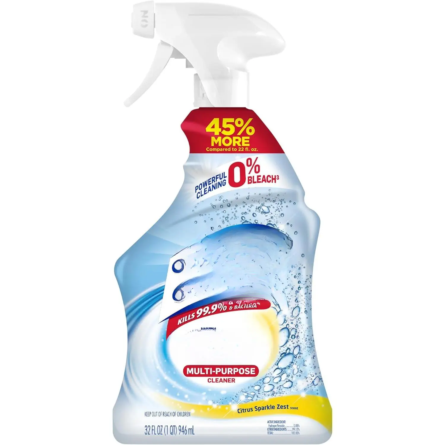 Cleaner Hydrogen Peroxide Multi-Purpose Cleaner Spray, Citrus, 32 Fluid Ounce