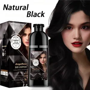 AngeRose Hair Color Shampoo that WORKS  New Packaging, Instant Grey Coverage, Perfect Gift for Women & Men, Gentle Hair Dye Salon Haircare Bowl , Wine Red, Black and More