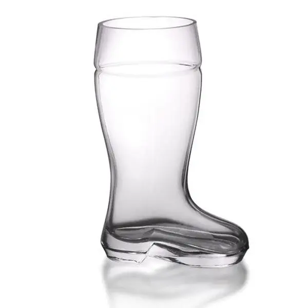 BarConic® 45 oz Thick Soccer-Shaped Beer Boot Glass - Oktoberfest Kitchen Drinkware for Soccer Team, College Parties Beer Serving, Heavy