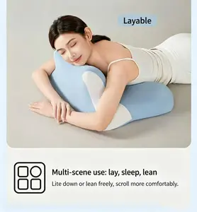 Ergonomic memory foam neck pillow to relieve neck and shoulder pain; ergonomic orthopedic sleep pillow designed specifically for side and back sleepers; attractive, odorless bedside pillow