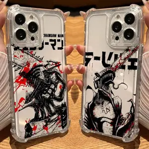 Chainsaws Anime Mans Phone Case Clear for iPhone 17,16,15,14,13,12,11,Pro,Max,Plus Phone Cover Soft Shockproof Silicone Cover