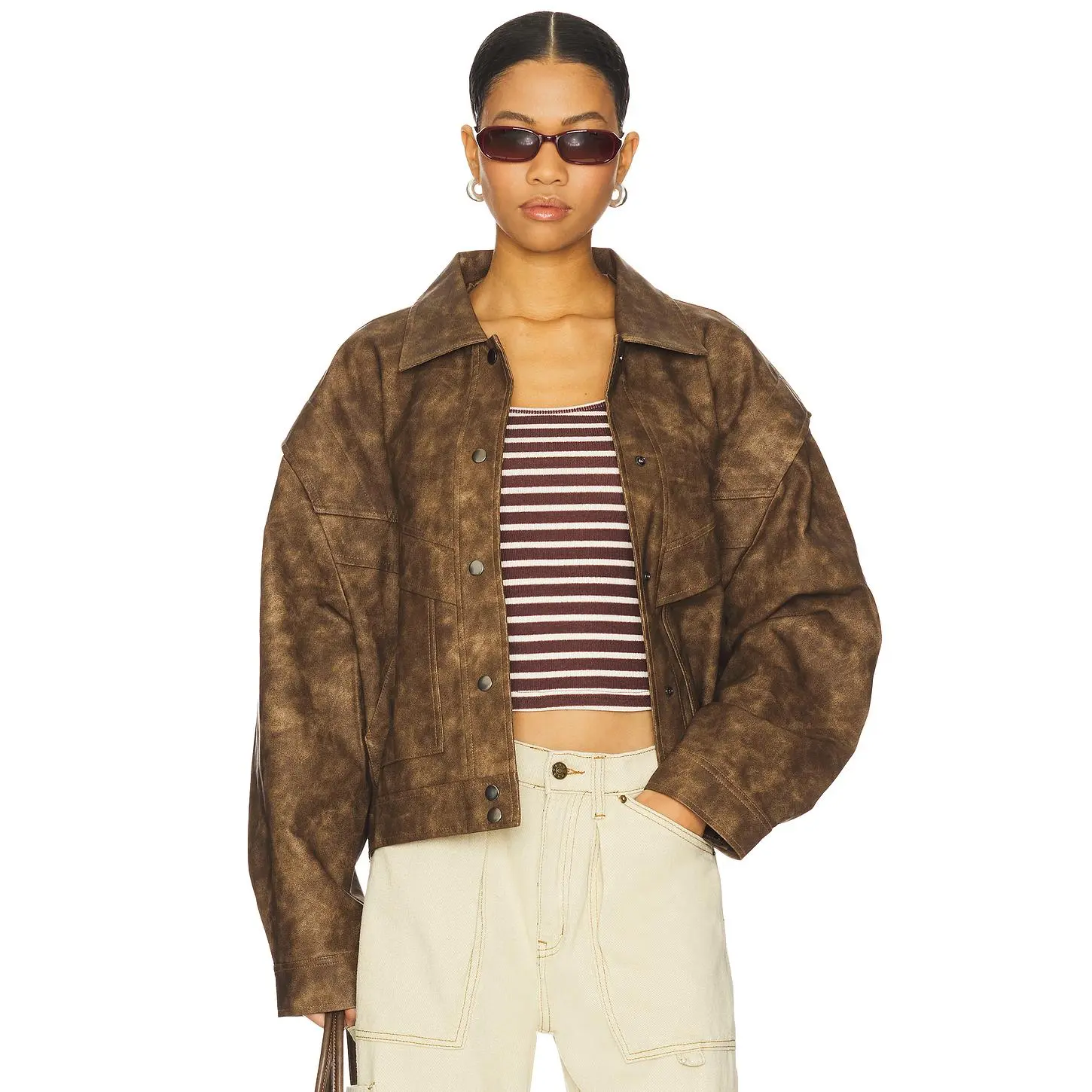 LIONESS Hailey Bomber Jacket in Acid
