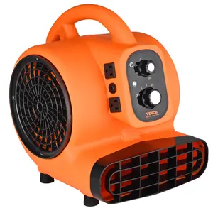 VEVOR  Floor Blower, 1/4 HP, 1000 CFM Air Mover for Drying and Cooling, Portable Carpet Dryer Fan with 4 Blowing Angles and Time Function, for Janitorial, Home, Commercial, Industrail Use, ETL Listed