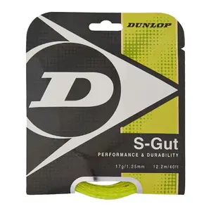 S-Gut 17G Yellow Tennis String - Lightweight Design for Easy Use in Tennis