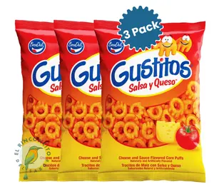 Frijoli Bocadeli Snack 3 Variety Pack - Gusti Super Churros Quesito Tri Frijoli Chips Ustilitos Salsa y Queso - Perfect Gift or Daily Snack
