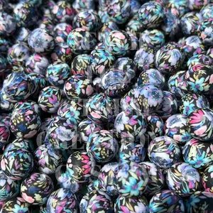 Midnight Blossom, silicone bead