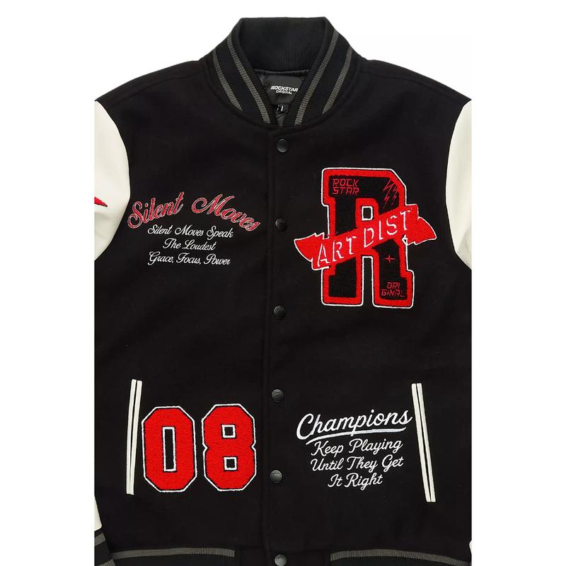 Zadok Black Varsity Jacket