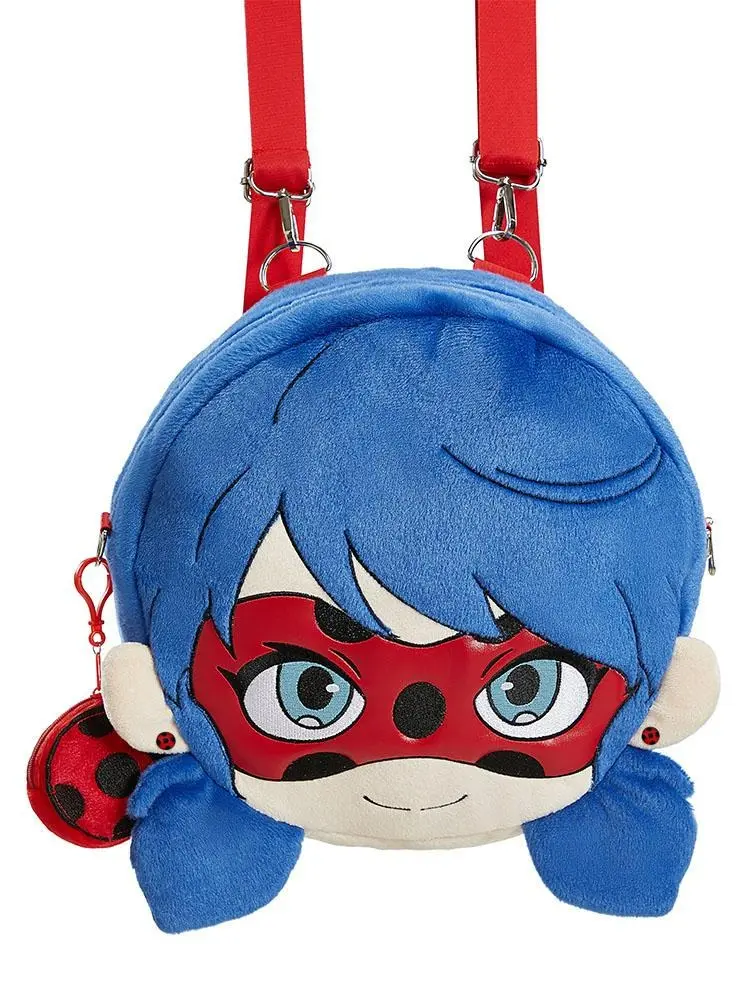 Officially Licensed Miraculous Ladybug Anime Plush Backpack Cute Anime Bag with Adjustable Straps for Daily