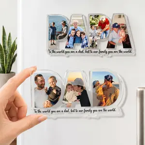 Personalized Dad Papa Magnet With Picture, Custom Dad And Kids Photo Magnet, Father's Day Gift, Perfect Present for Dad, Papa, Daddy, Grandpa, Father’s Day Gift