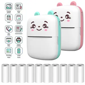 Sticker Printer - Mini Portable Thermal Printer Inkless Sticker Machine，Instant Printing in Label Machine Pocket，Suitable for Smartphone Portable Thermal Printer，Used for Notes，Photos，Student Sticker Printer Christmas Birthday and New Year Gifts