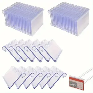 Label Holder, PVC Price Label Holder Clear Plastic Reusable, Suitable for Large Shopping Malls, Supermarkets, Small Shops