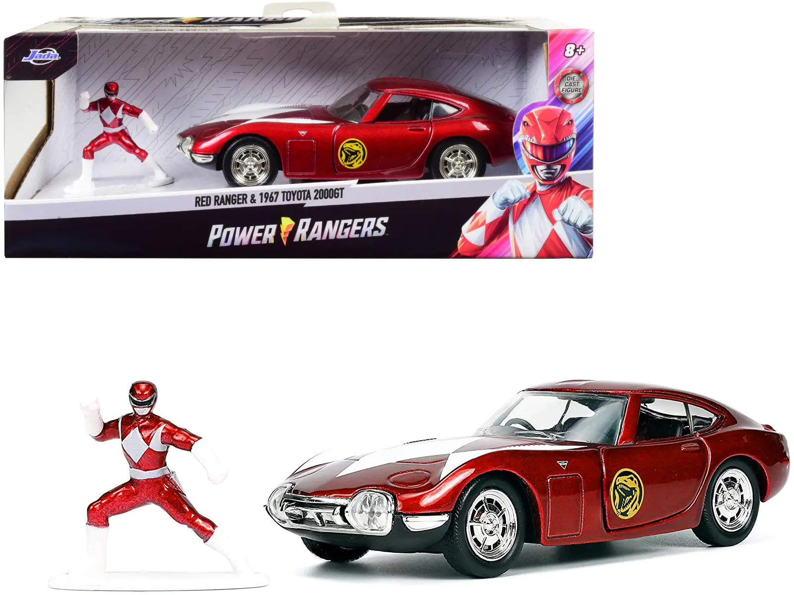 1967 Toyota 2000GT RHD Red Met. and Red Ranger Diecast Figurine 