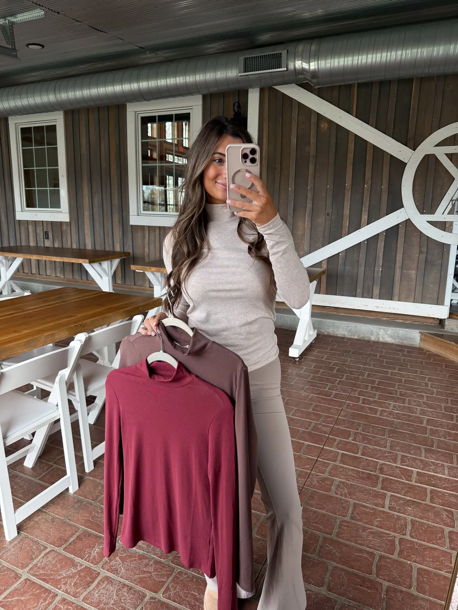 Basic Turtle Neck Top- Burgundy